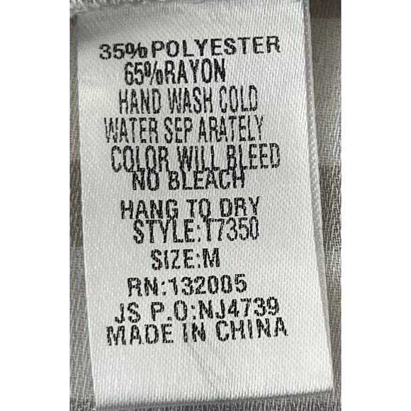 ENTRO SLEEVELESS V-NECK TUNIC STYLE BLOUSE, WOMENS, M, WHITE & GREY STRIPES - Picture 9 of 9